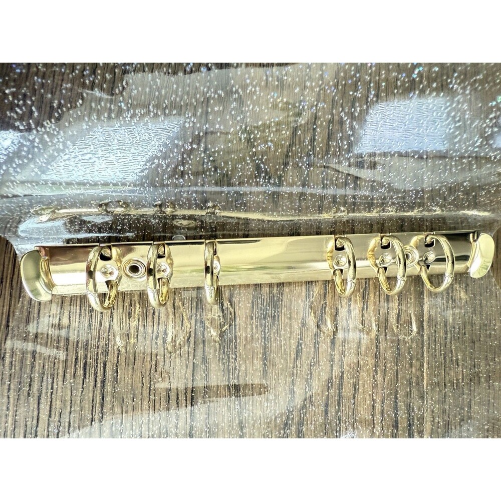 4 Gold Glitter 6 Ring A6 PVC Binders/Budget Covers. 46 Binder PVC Cash Envelopes - Picture 3 of 8